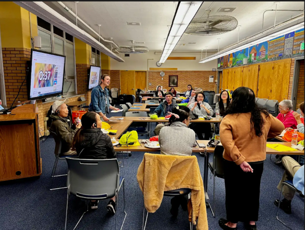 Engaged parents and staff at a FACE Event